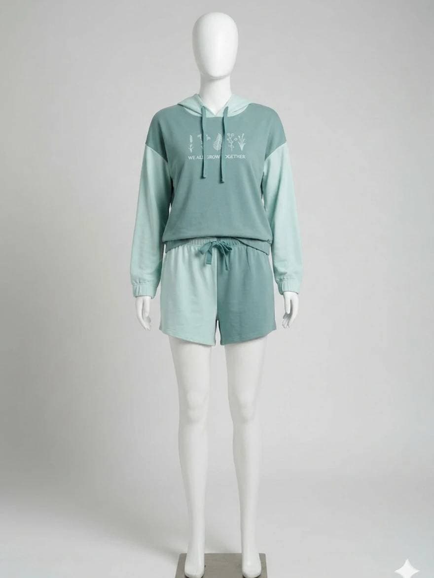 Embroided Hoodies Set